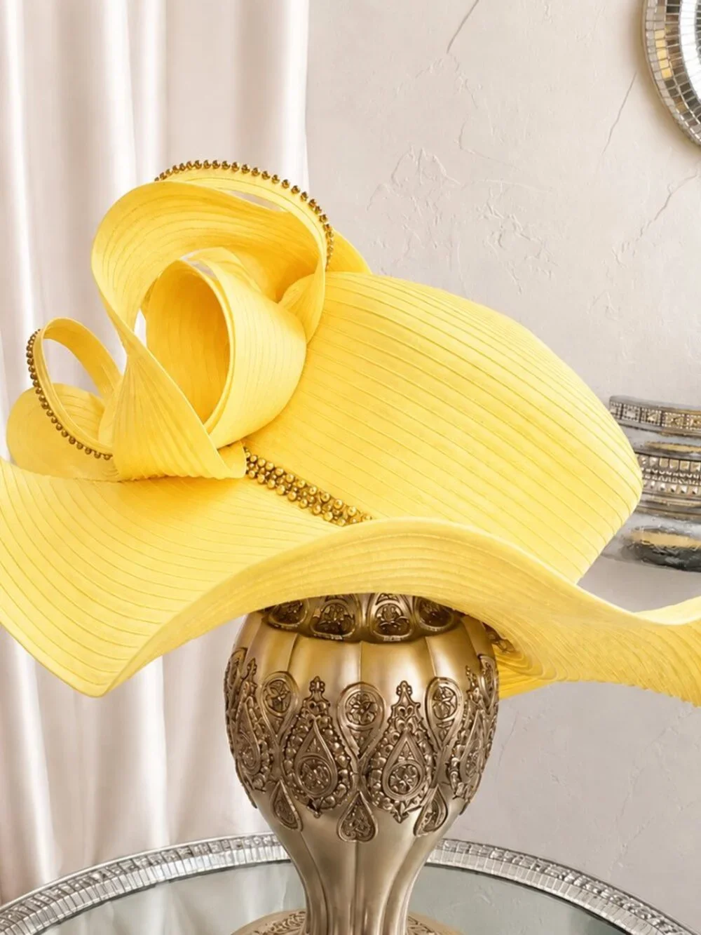 Lily & Taylor Couture Collection Yellow Hat